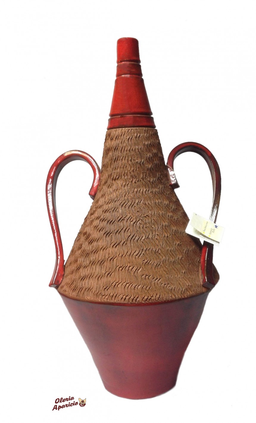ánfora de cerámica artesanal